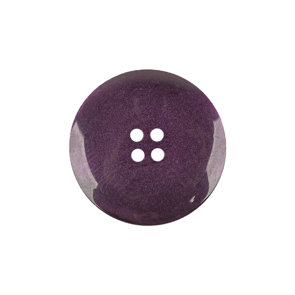 Purple Iridescent and Matte Shallow Plate 4-Hole Plastic Button - 36L/23mm