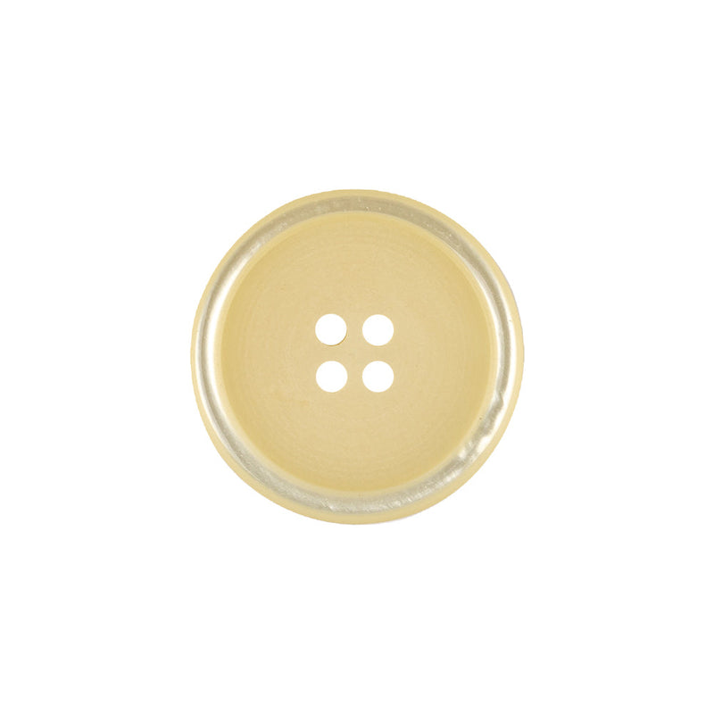 Chardonnay Shiny and Matte Shallow Plate 4-Hole Plastic Button - 32L/20mm