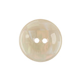 Antique White and Peach Dust Iridescent Patchwork 4-Hole Plastic Saucer Button - 36L/23mm