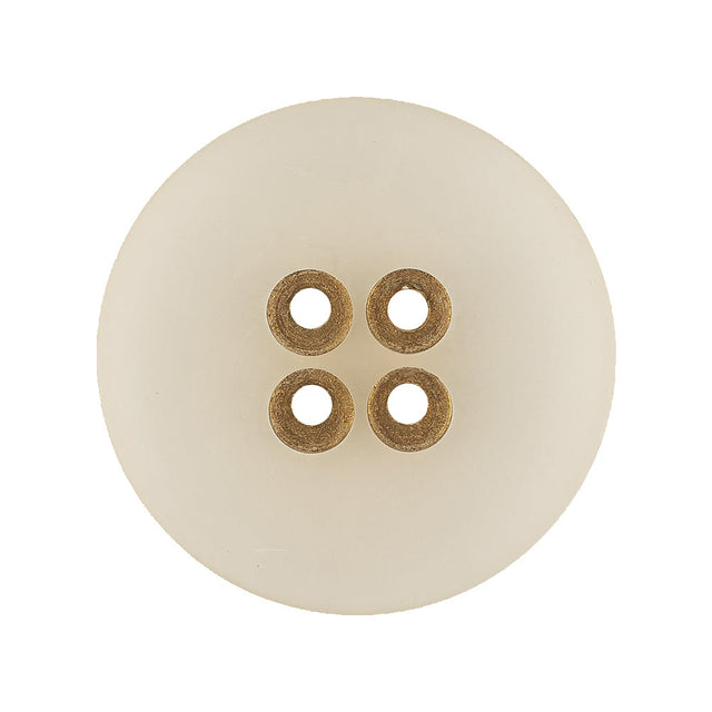 Frosted Matte and Antique Gold Edged 4-Hole Glass-like Button - 44L/28mm
