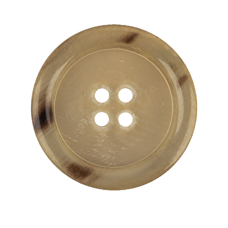 Desert Dirt and Brown Abstract 4-Hole Shallow Plate Plastic Button - 44L/28mm