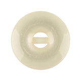 Italian Ivory and Antique White Abstract Iridescent Rolled Rim Sew-On Button - 44L/28mm