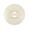 Italian Ivory and Antique White Abstract Iridescent Rolled Rim Sew-On Button - 44L/28mm