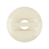Italian Ivory and Antique White Abstract Iridescent Rolled Rim Sew-On Button - 44L/28mm