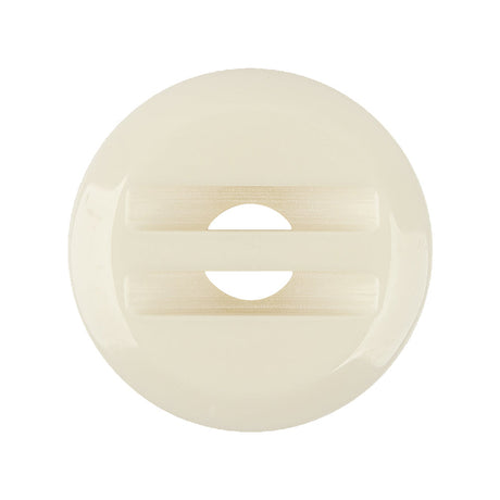 Italian Ivory and Antique White Abstract Iridescent Rolled Rim Sew-On Button - 44L/28mm