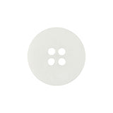 Matte White Shallow Plate 4-Hole Plastic Button - 33L/21mm