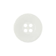 Matte White Shallow Plate 4-Hole Plastic Button - 33L/21mm
