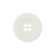 Matte White Shallow Plate 4-Hole Plastic Button - 36L/23mm