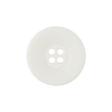 Matte White Shallow Plate 4-Hole Plastic Button - 36L/23mm