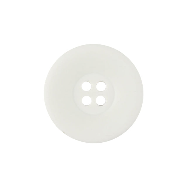 Matte White Shallow Plate 4-Hole Plastic Button - 36L/23mm