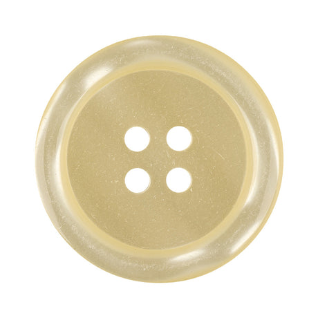 Melted Butter Shiny Tire Rimmed 4-Hole Plastic Button - 50L/32mm