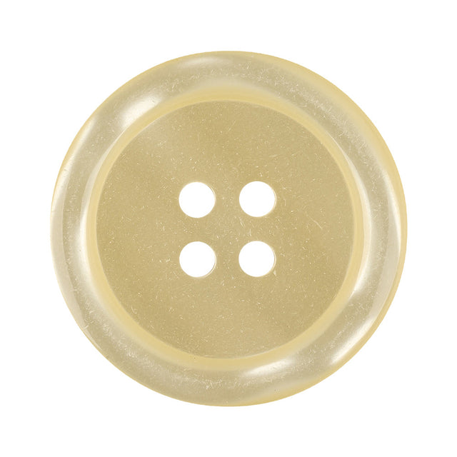 Melted Butter Shiny Tire Rimmed 4-Hole Plastic Button - 50L/32mm