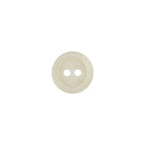 Italian Antique White Iridescent Radiating Rim 2-Hole Plastic Button - 18L/11.5mm