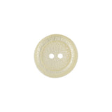 Italian Barely Yellow Iridescent Radiating Rim 2-Hole Plastic Button - 24L/15mm