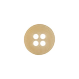 Italian Natural Smooth Top 4-Hole Button - 24L/15mm
