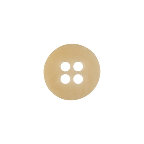 Italian Natural Smooth Top 4-Hole Button - 24L/15mm