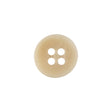 Italian Natural Smooth Top 4-Hole Button - 24L/15mm