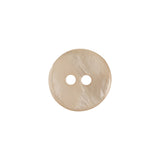 Light Hearted Beige Smooth Top 2-Hole Plastic Button - 24L/15mm