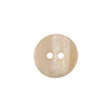 Light Hearted Beige Smooth Top 2-Hole Plastic Button - 24L/15mm