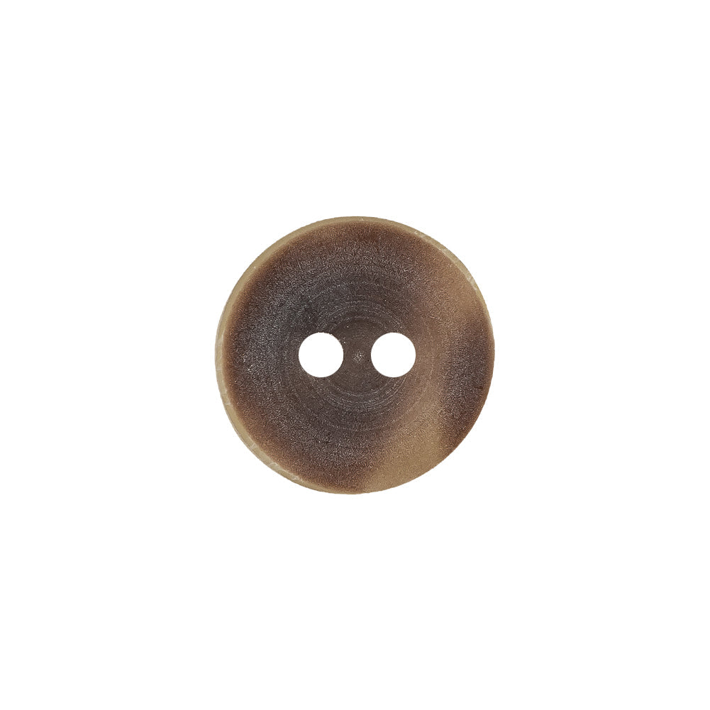 Almond Milk, Shitake and Golden Fleece Textured Stripes 2-Hole Plastic Button - 24L/15mm