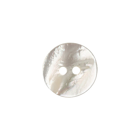 Eggshell Iridescent 2-Hole Plastic Dish Button - 24L/15mm