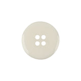 Shiny Bone White Shallow Plate 4-Hole Plastic Button - 32L/20mm