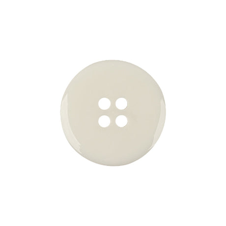 Shiny Bone White Shallow Plate 4-Hole Plastic Button - 32L/20mm