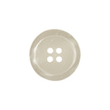 Shiny Bone White Shallow Plate 4-Hole Plastic Button - 32L/20mm