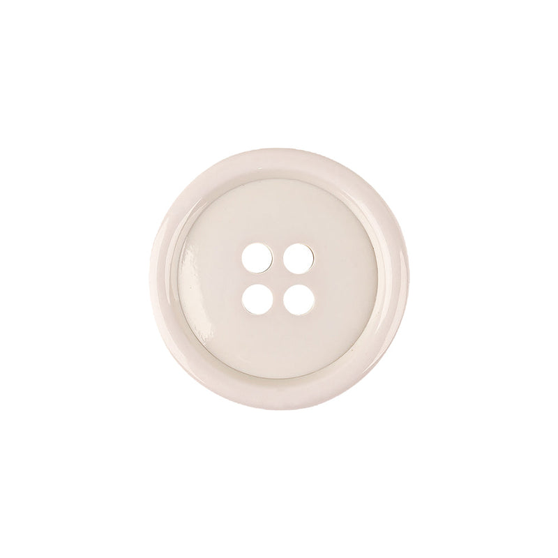 Italian Semi-Shiny Bone 4-Hole Plastic Button - 32L/20mm