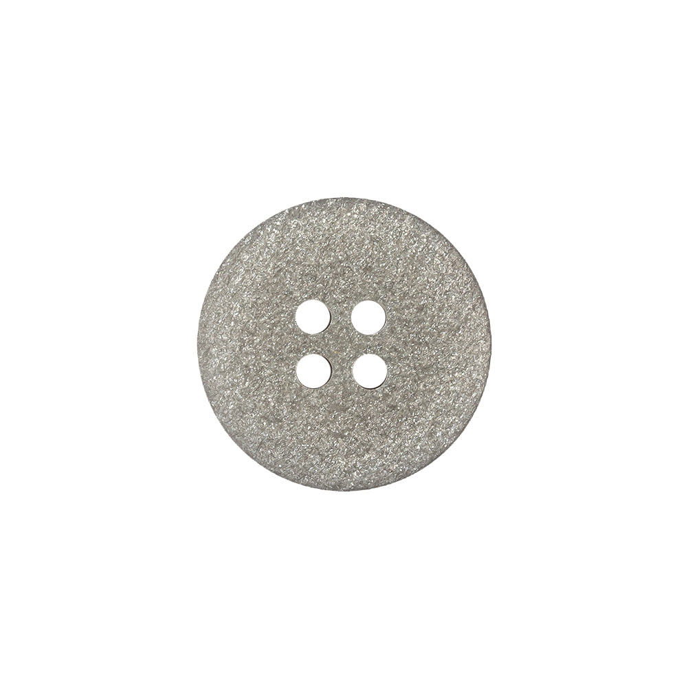 Italian Light Satin Gray Speckled Narrow Rim 4-Hole Button - 28L/18mm