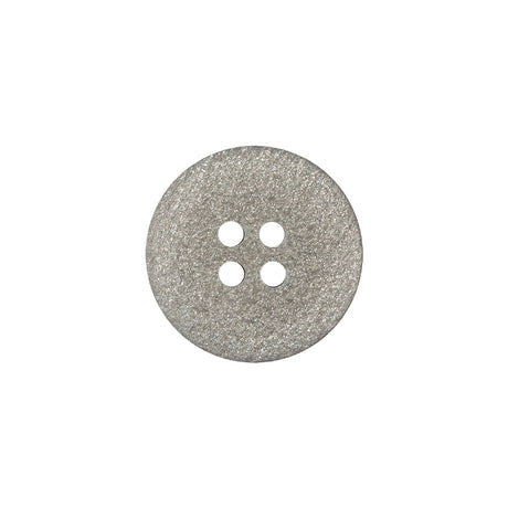 Italian Light Satin Gray Speckled Narrow Rim 4-Hole Button - 28L/18mm