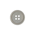 Italian Light Satin Gray Speckled Narrow Rim 4-Hole Button - 28L/18mm