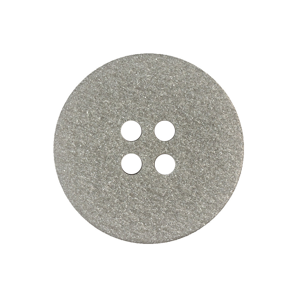 Italian Light Satin Gray Speckled Narrow Rim 4-Hole Button - 40L/25.5mm