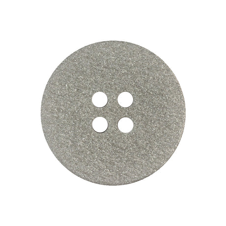 Italian Light Satin Gray Speckled Narrow Rim 4-Hole Button - 40L/25.5mm