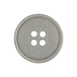 Italian Light Satin Gray Speckled Narrow Rim 4-Hole Button - 40L/25.5mm