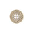 Pistachio Shell and Light Gray Striated Narrow Rim 4-Hole Button - 28L/18mm