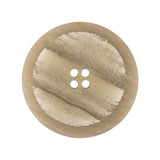 Pistachio Shell and Light Gray Striated Narrow Rim 4-Hole Button - 44L/28mm