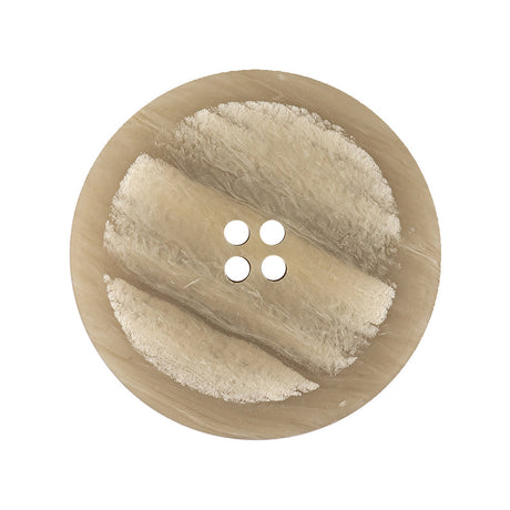 Pistachio Shell and Light Gray Striated Narrow Rim 4-Hole Button - 44L/28mm