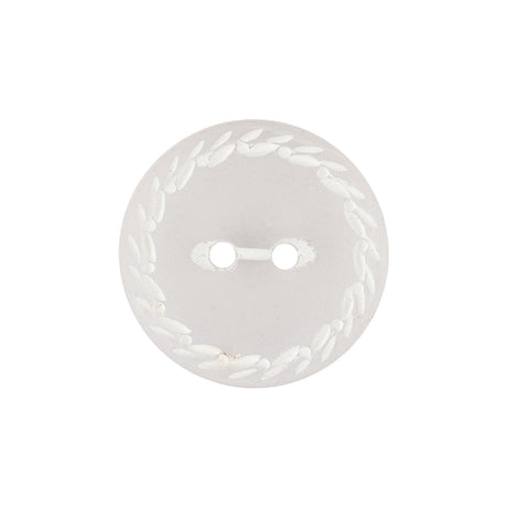 Translucent Frosted Glass-like Button with Star White Etched Rim - 36L/23mm