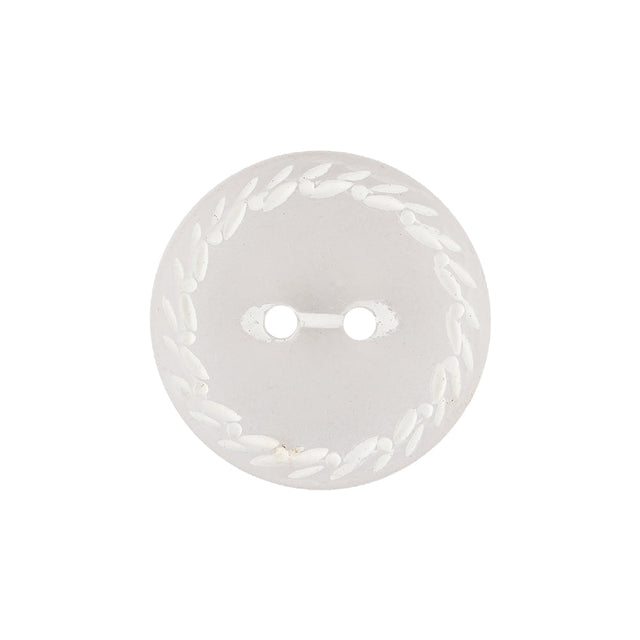 Translucent Frosted Glass-like Button with Star White Etched Rim - 36L/23mm