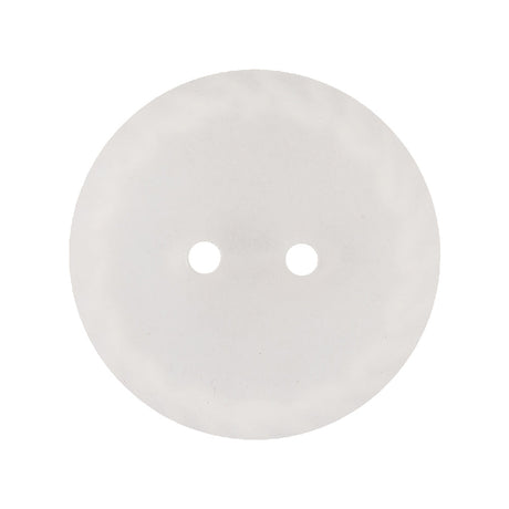 Translucent Frosted Glass-like Button with Star White Etched Rim - 44L/28mm