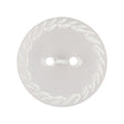 Translucent Frosted Glass-like Button with Star White Etched Rim - 44L/28mm