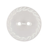 Translucent Frosted Glass-like Button with Star White Etched Rim - 44L/28mm