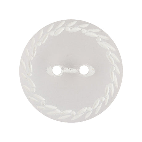 Translucent Frosted Glass-like Button with Star White Etched Rim - 44L/28mm