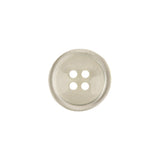 Italian Slightly Tinted Transparent 4-Hole Plastic Button - 24L/15mm