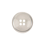 Italian Slightly Tinted Transparent 4-Hole Plastic Button - 32L/20mm