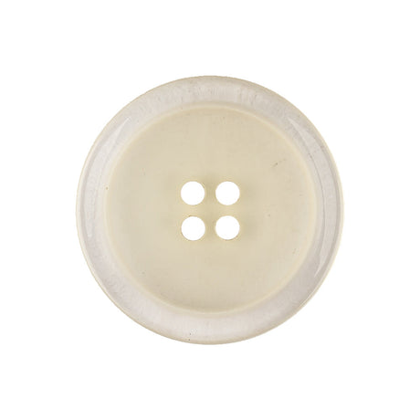 Italian Slightly Tinted Transparent 4-Hole Plastic Button - 40L/25.5mm