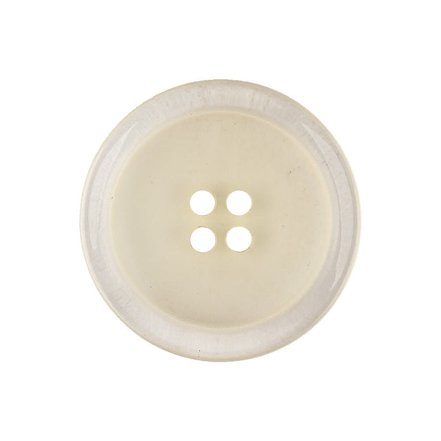 Italian Slightly Tinted Transparent 4-Hole Plastic Button - 40L/25.5mm