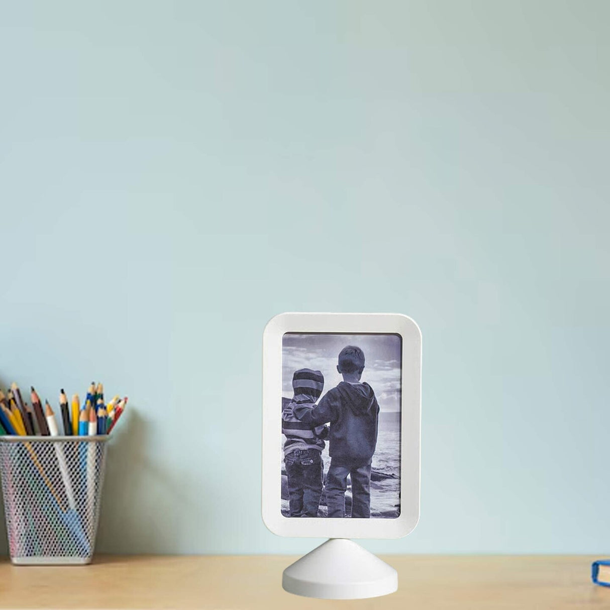 4x6 White Double-Sided Photo Frame – Freestanding Picture & Menu Holder