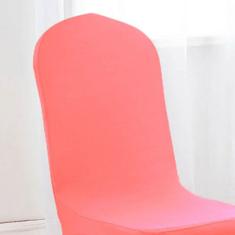 1 Funda de Silla de Banquete de Spandex Coral Estiramiento Resistente a las Arrugas Decoración Elegante para Eventos
